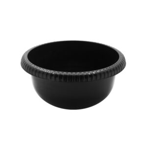 Miska plastikowa z karbowanym rantem o pojemności 8 litrów, idealna do kuchni i ogrodu. Trwała, lekka i łatwa w czyszczeniu, doskonała do przechowywania i transportu różnych produktów.