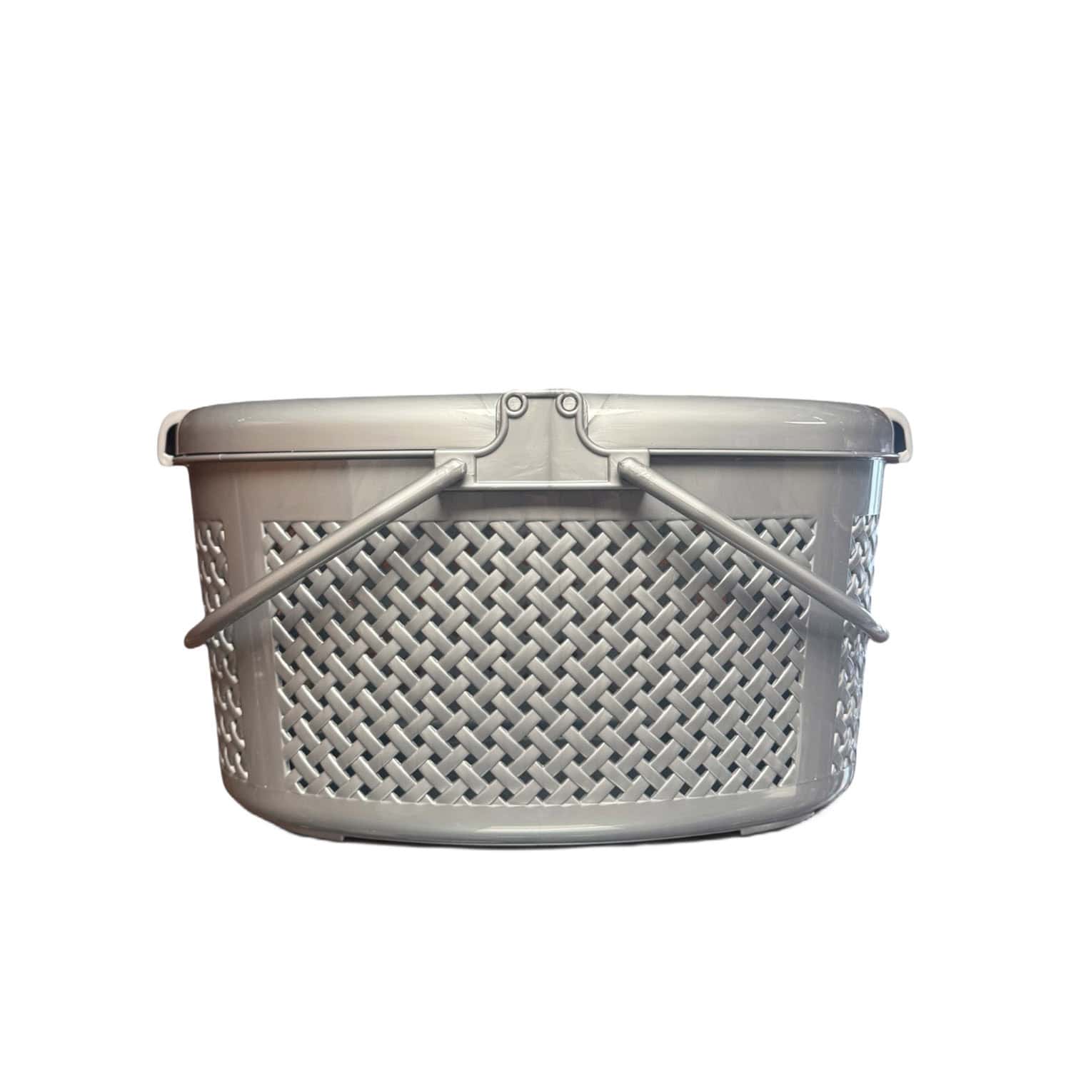 Kosz na pranie z wytrzymałego tworzywa, idealny do przechowywania odzieży i tekstyliów w domu lub łazience.